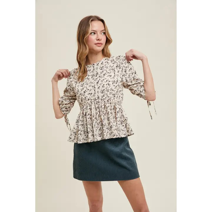 Floral Peplum Top