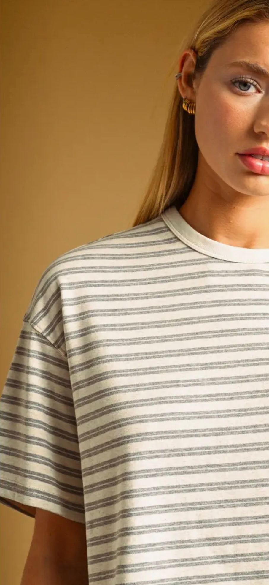everyday stripped box tee