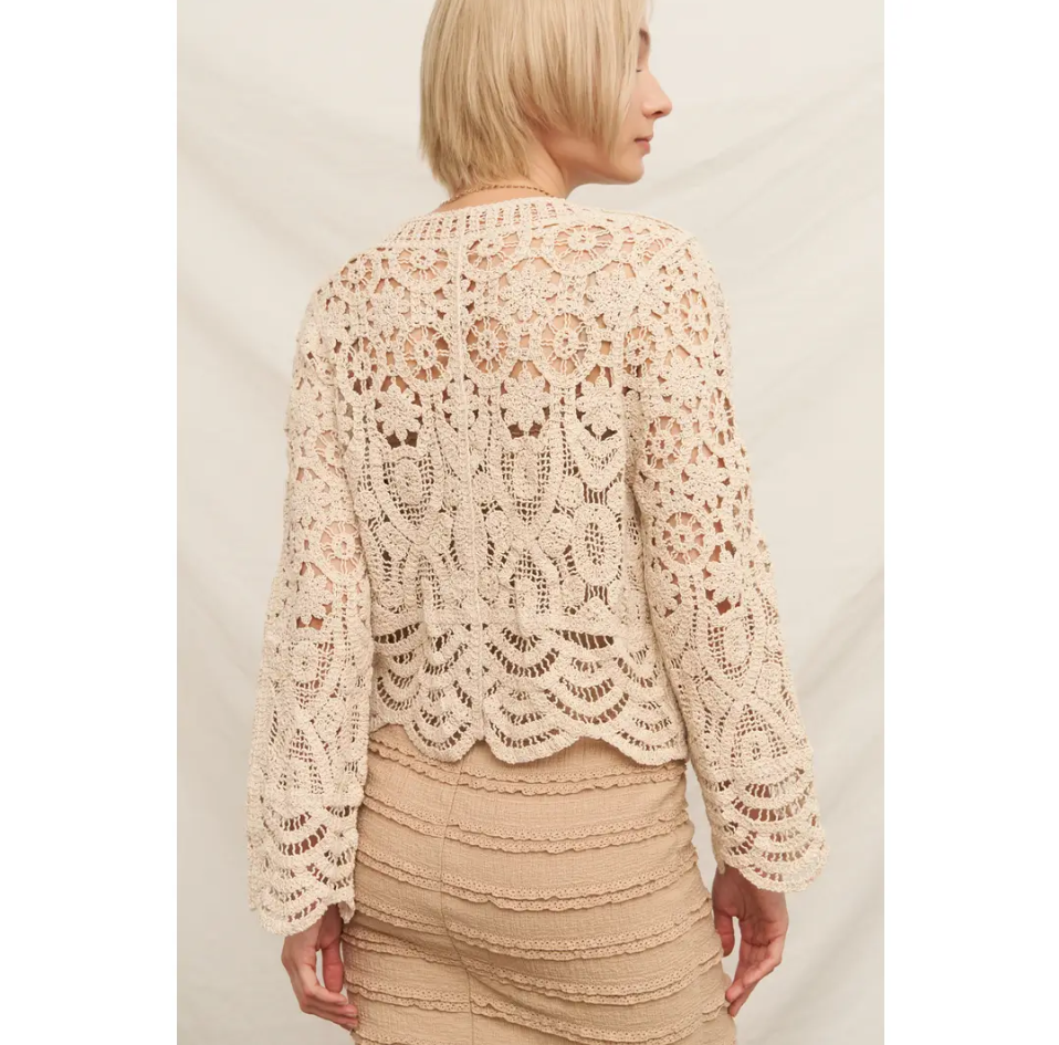 Sunday Lace Crochet Cardigan