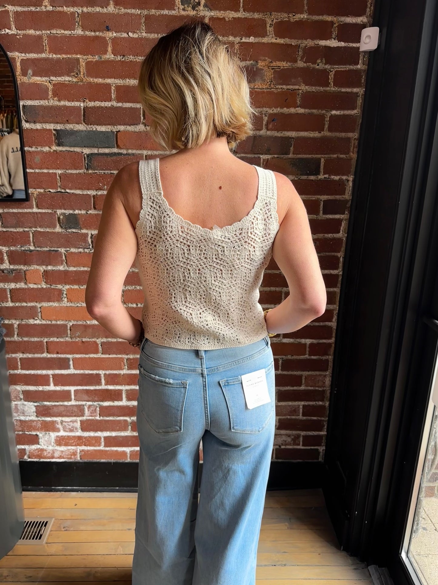 Sleeveless Floral Crochet Top