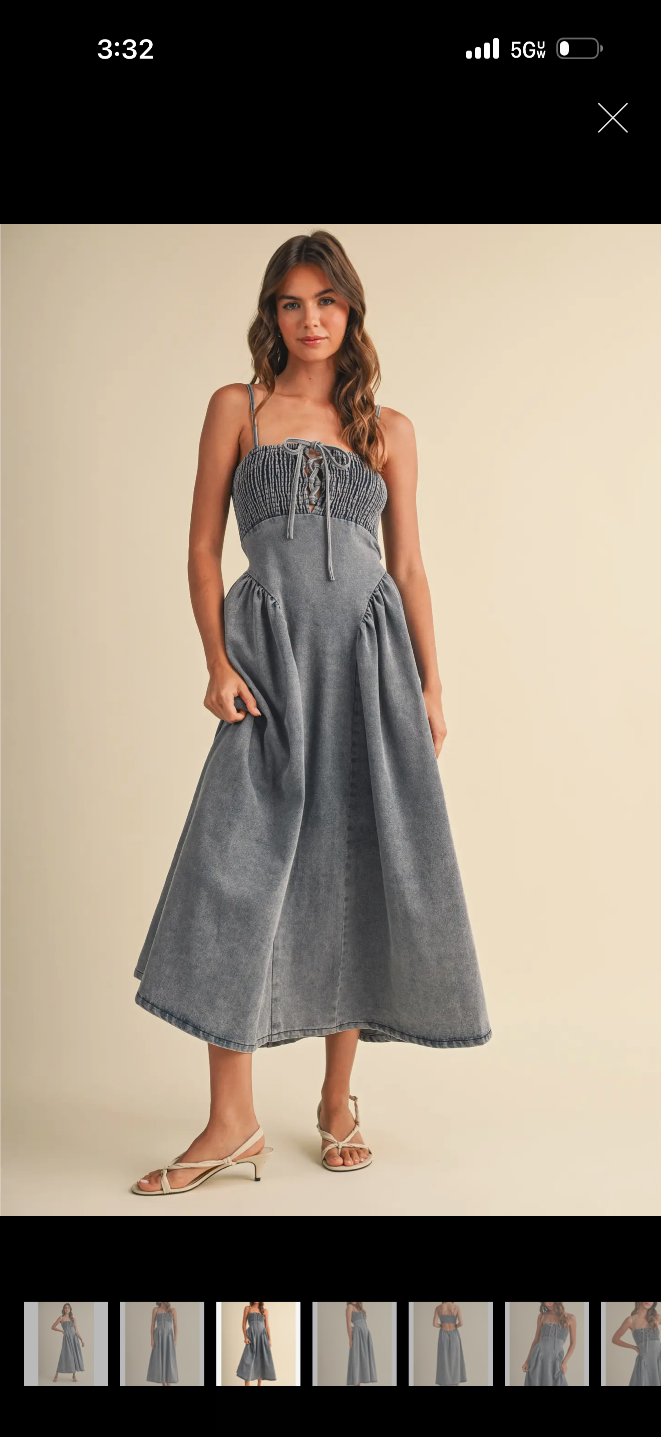 denim darling midi dress