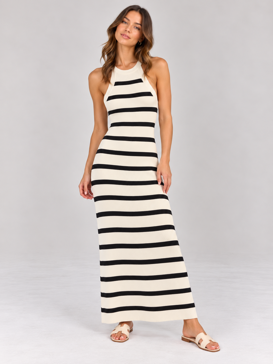 Striped Midi Dress