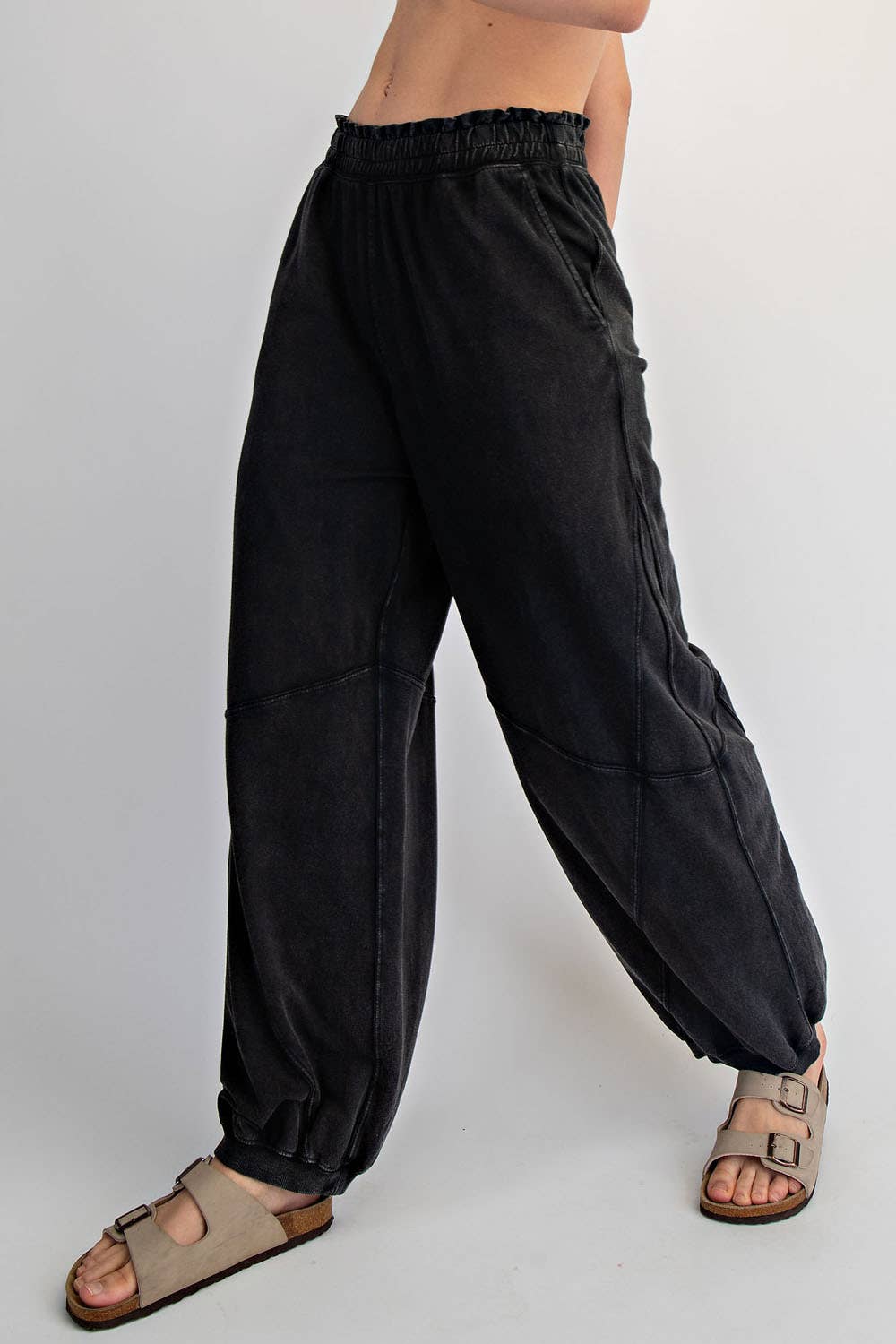 Mineral Washed Butter Joggers