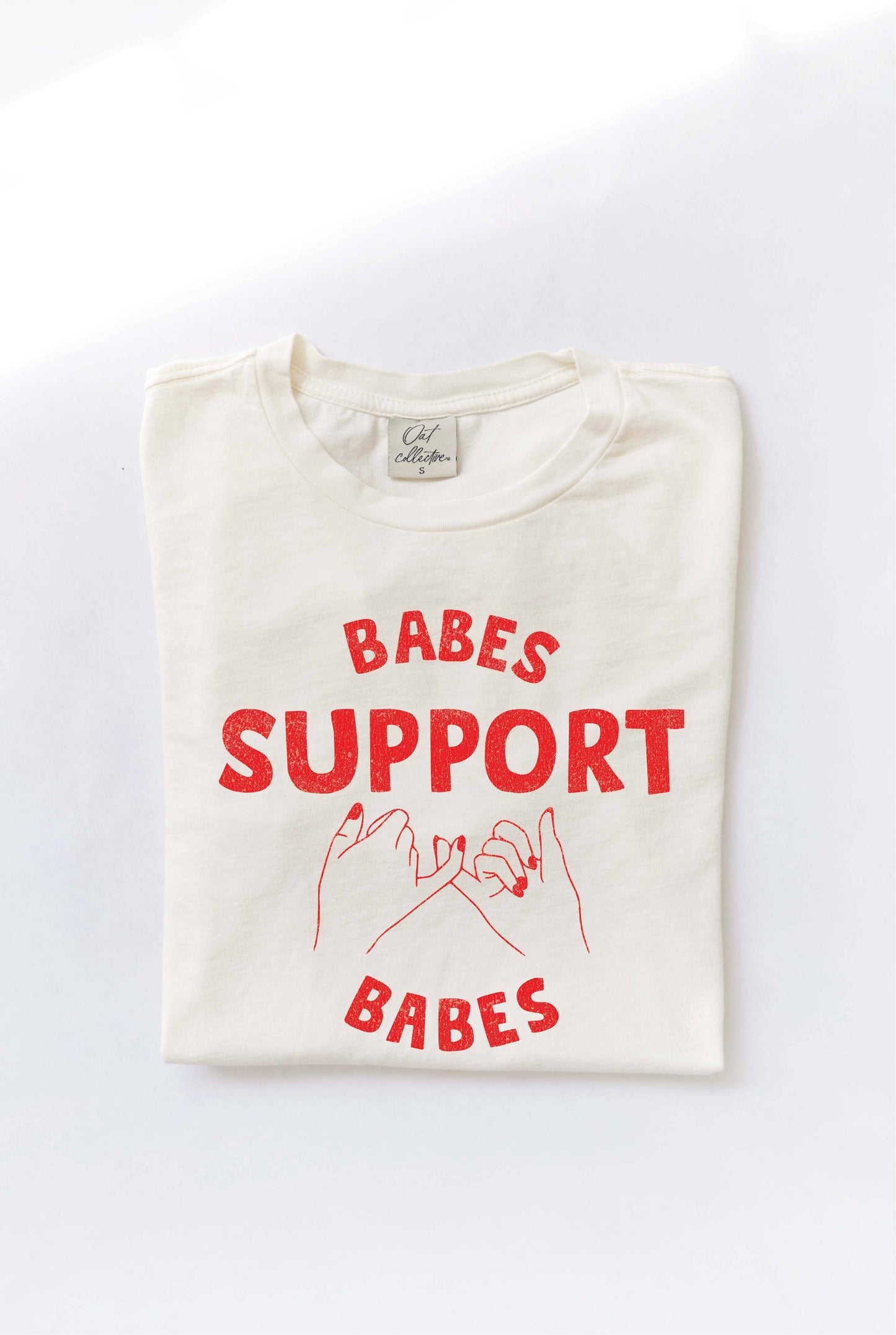 BABES SUPPORT BABES Mineral Washed Graphic Tee