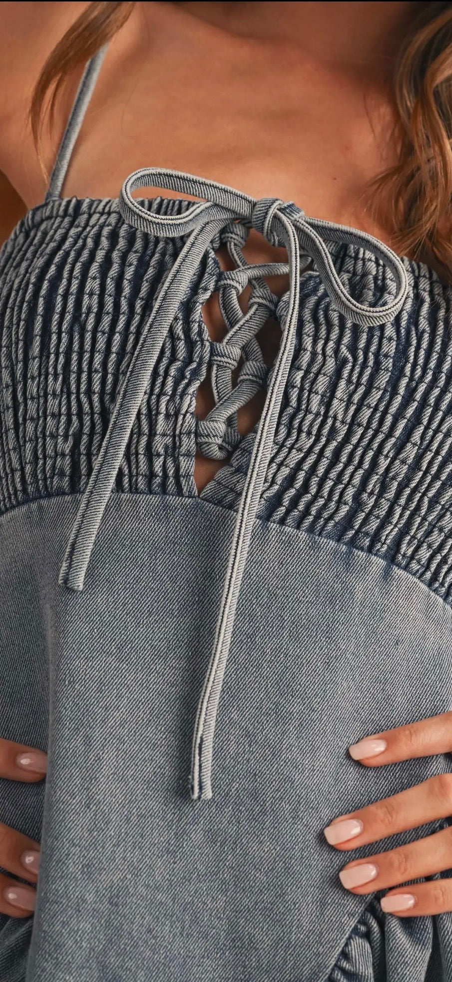 denim darling midi dress
