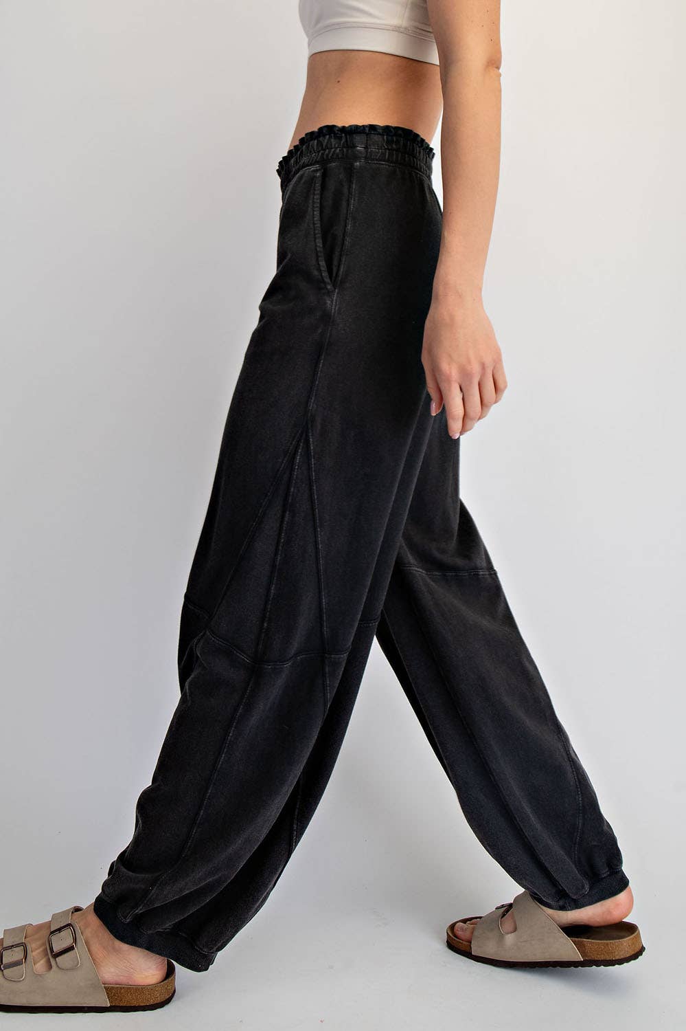 Mineral Washed Butter Joggers