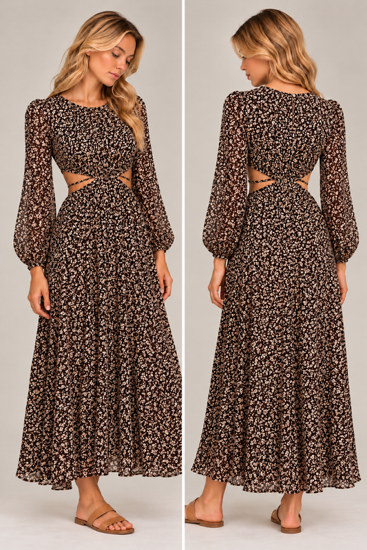 Long sleeve Cutout Dress