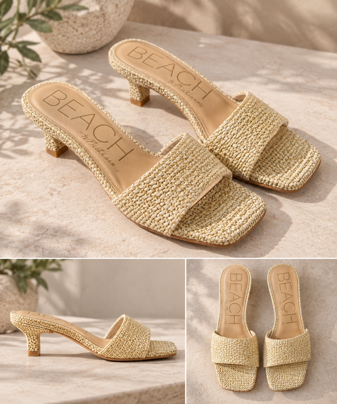Riviera Raffia Heel