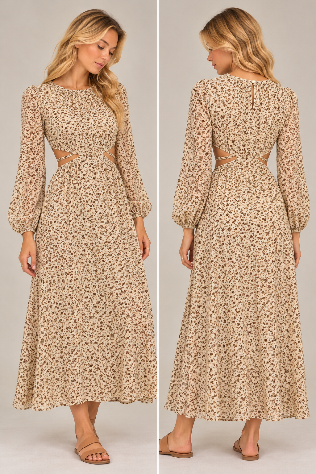 Long sleeve Cutout Dress