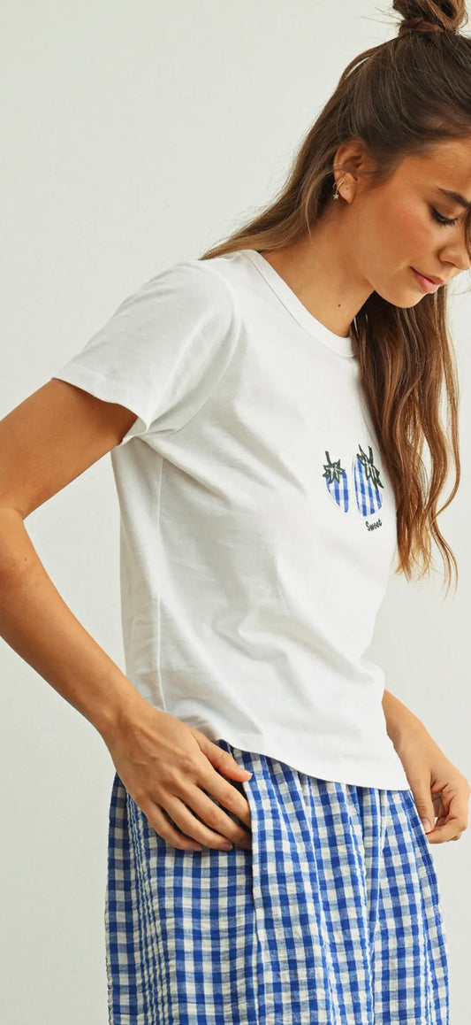 sweet gingham tee