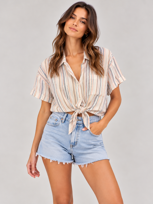 Short Sleeve Front TIe