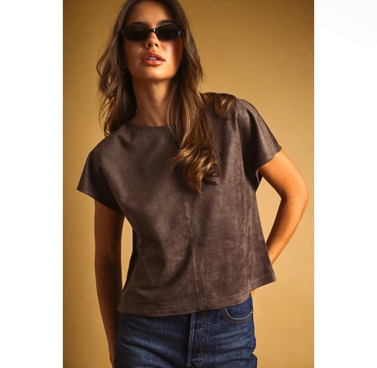 Espresso Suede Tee