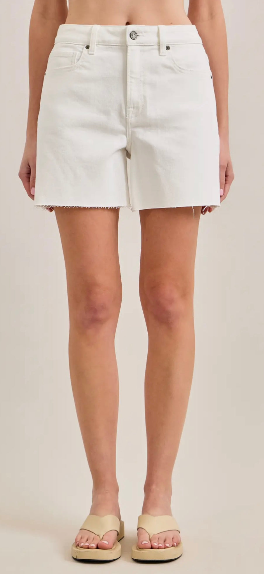 White Denim Shorts