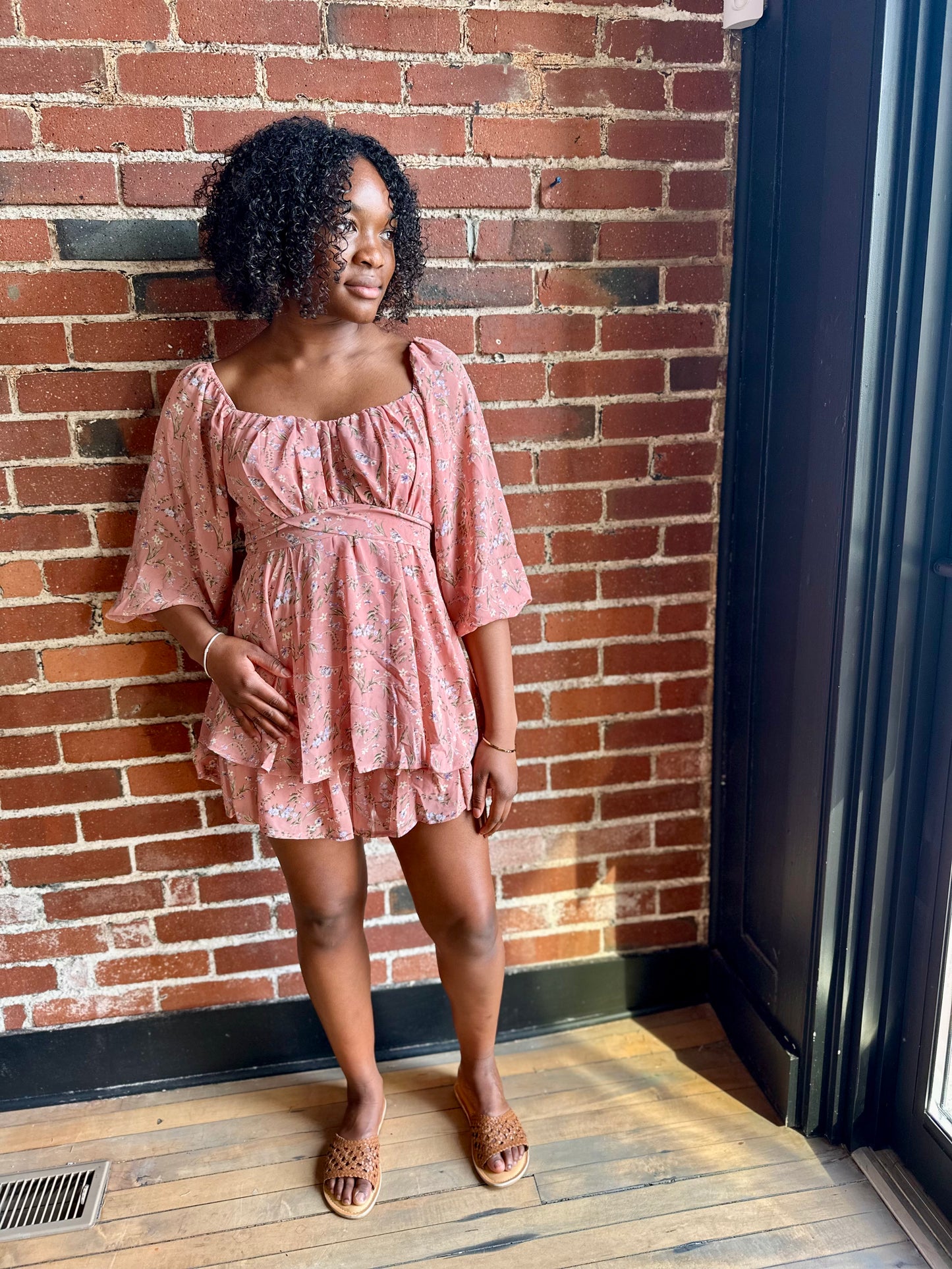 Off Shoulder Floral Romper