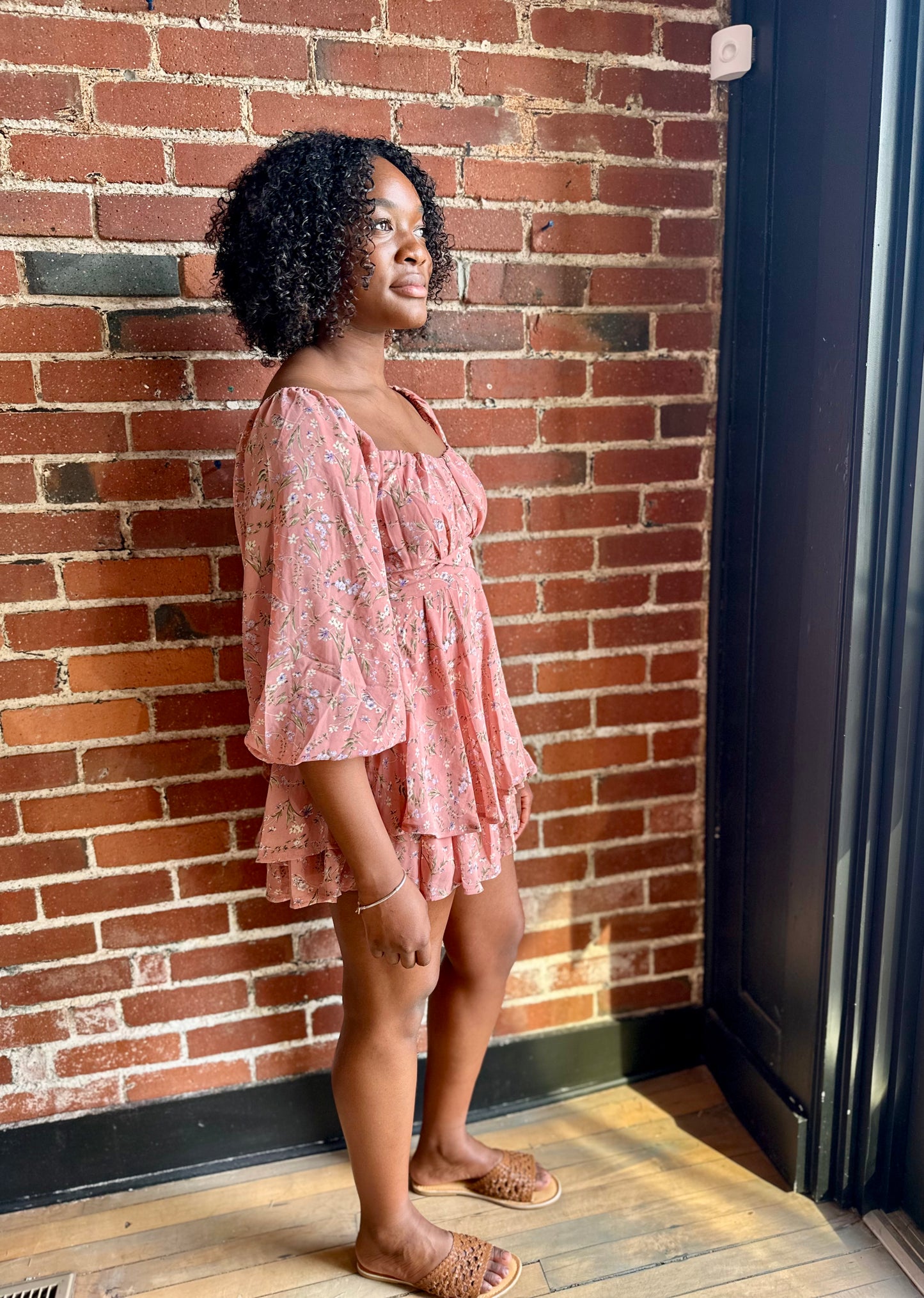 Off Shoulder Floral Romper