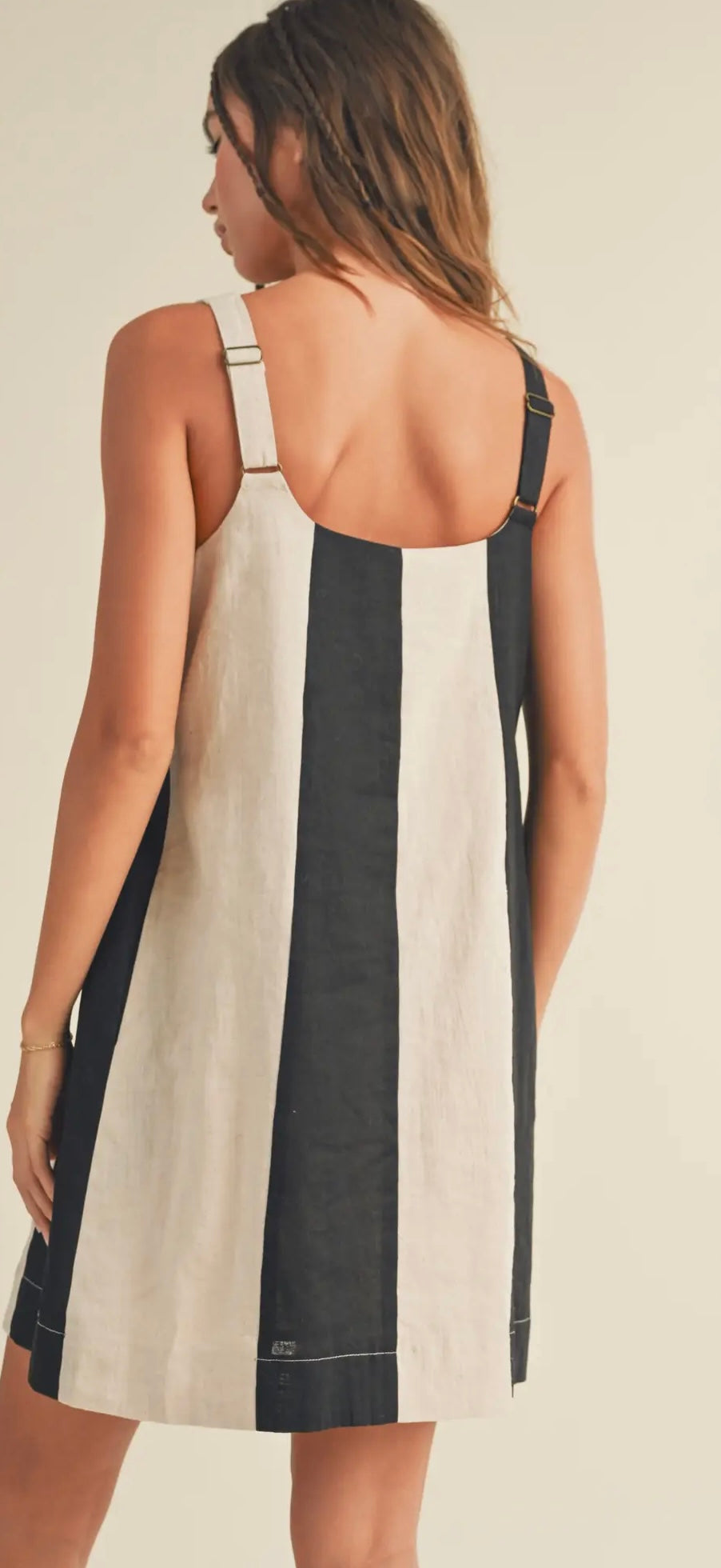 Color Block Linen Dress