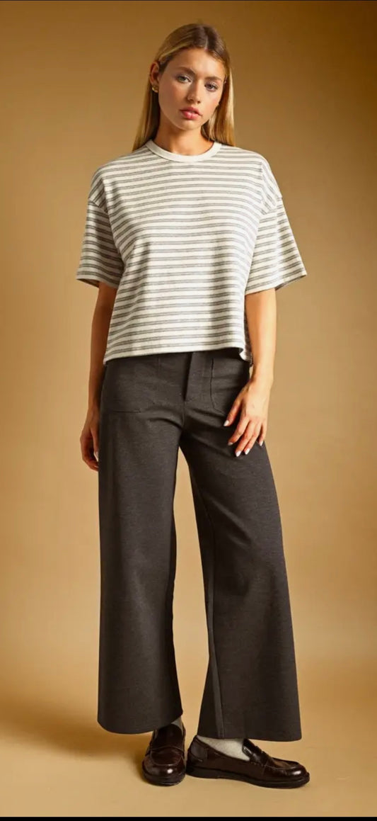 everyday stripped box tee