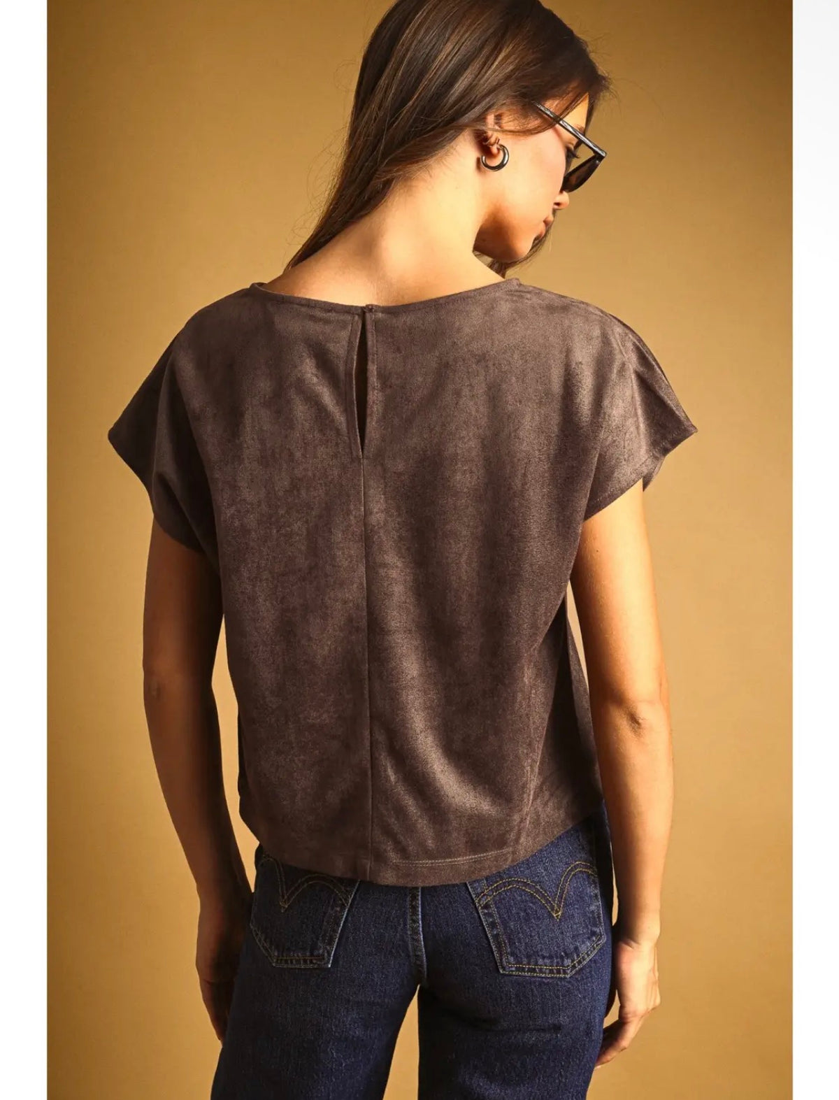 Espresso Suede Tee