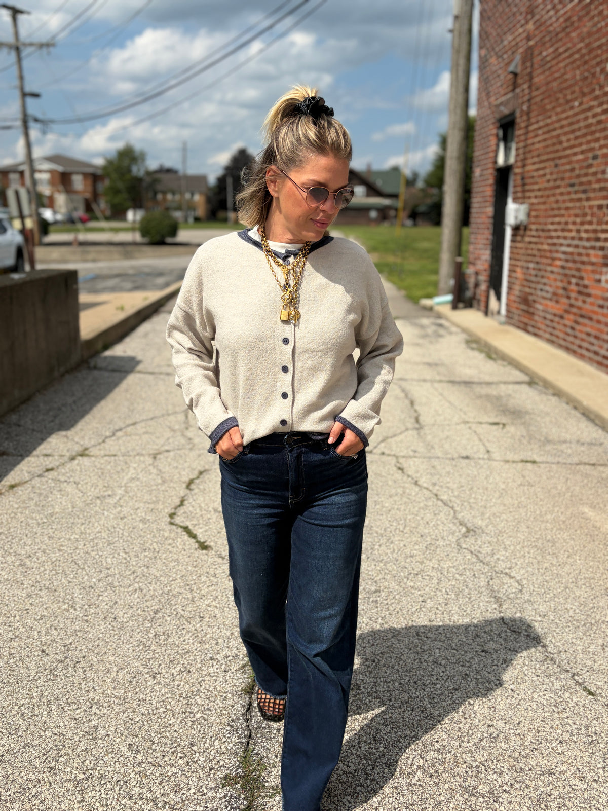 Harbor Contrast Cardigan