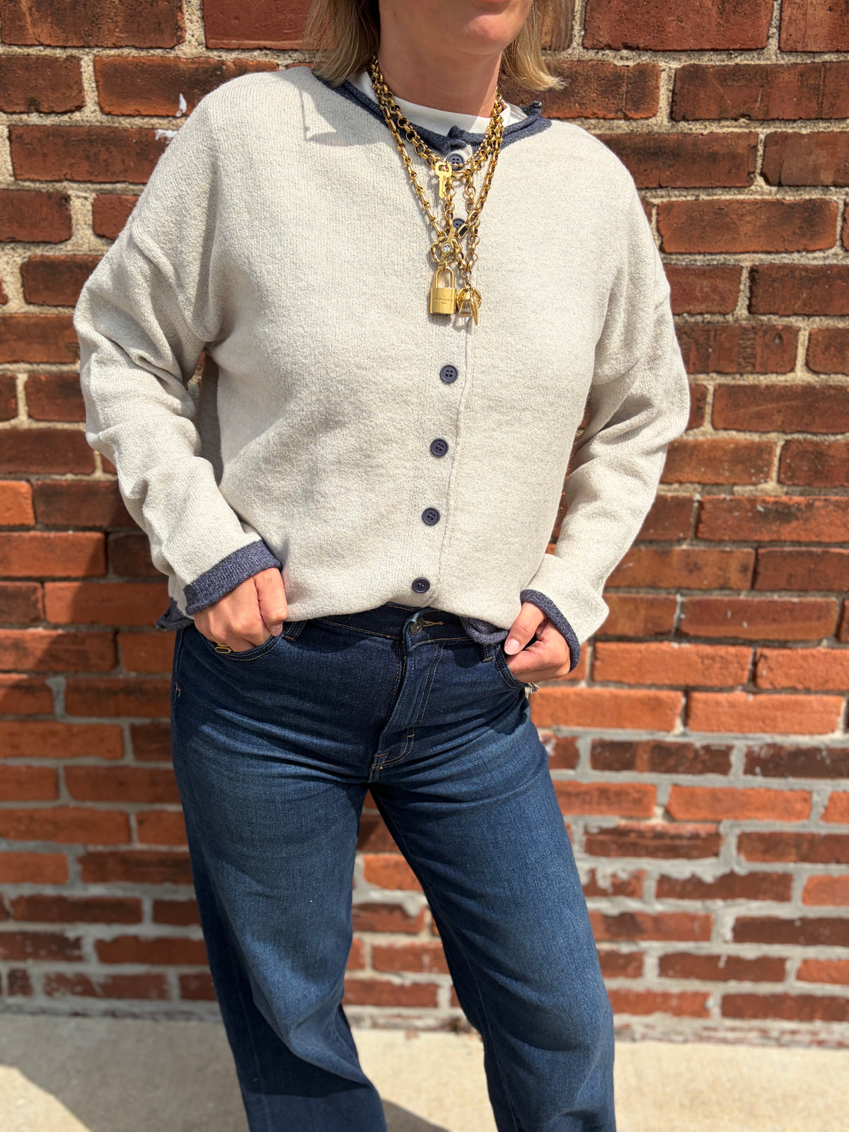 Harbor Contrast Cardigan