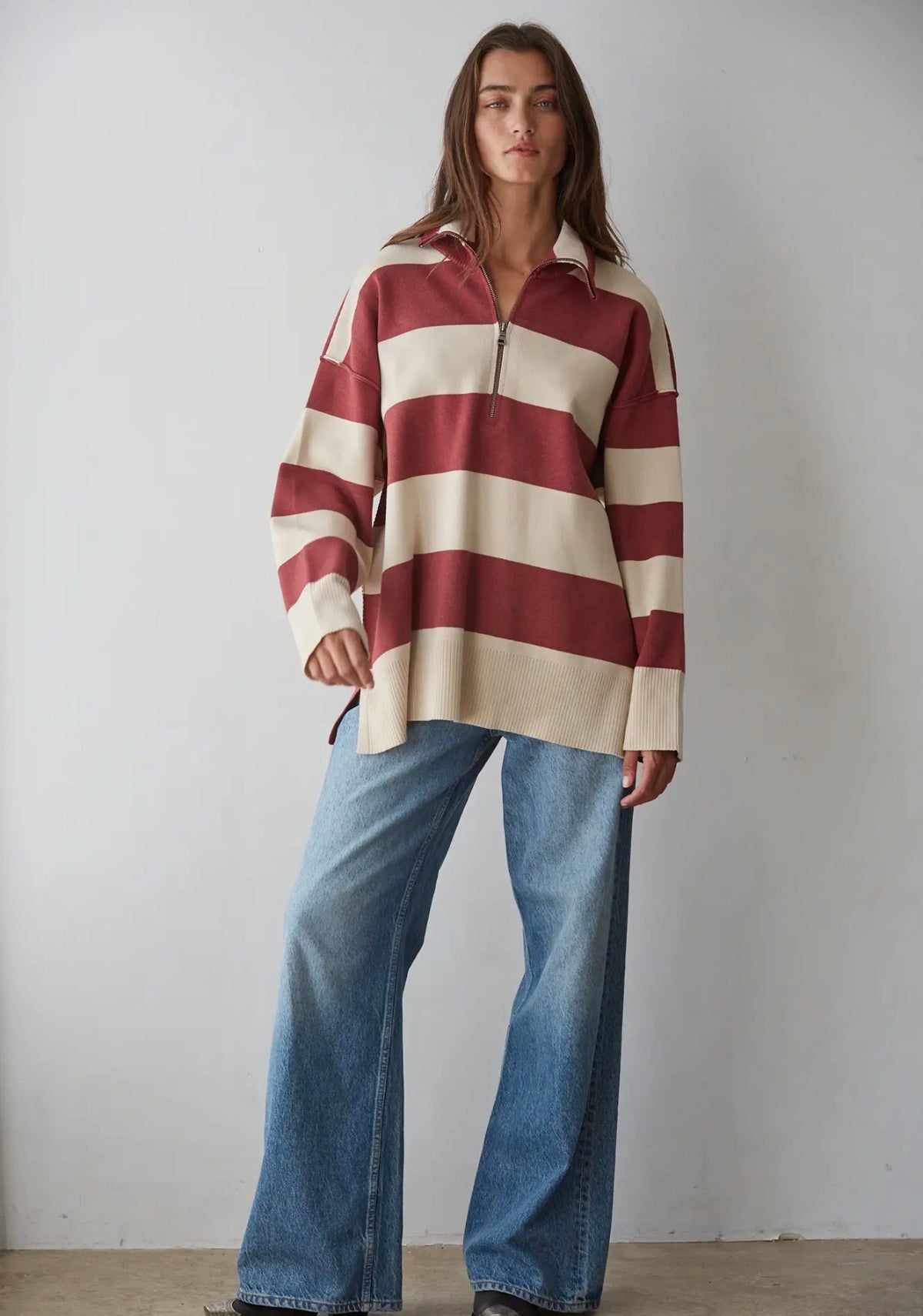 Varsity Stripe Half-Zip