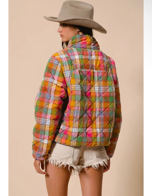 Marlowe Plaid Quilted Jacket