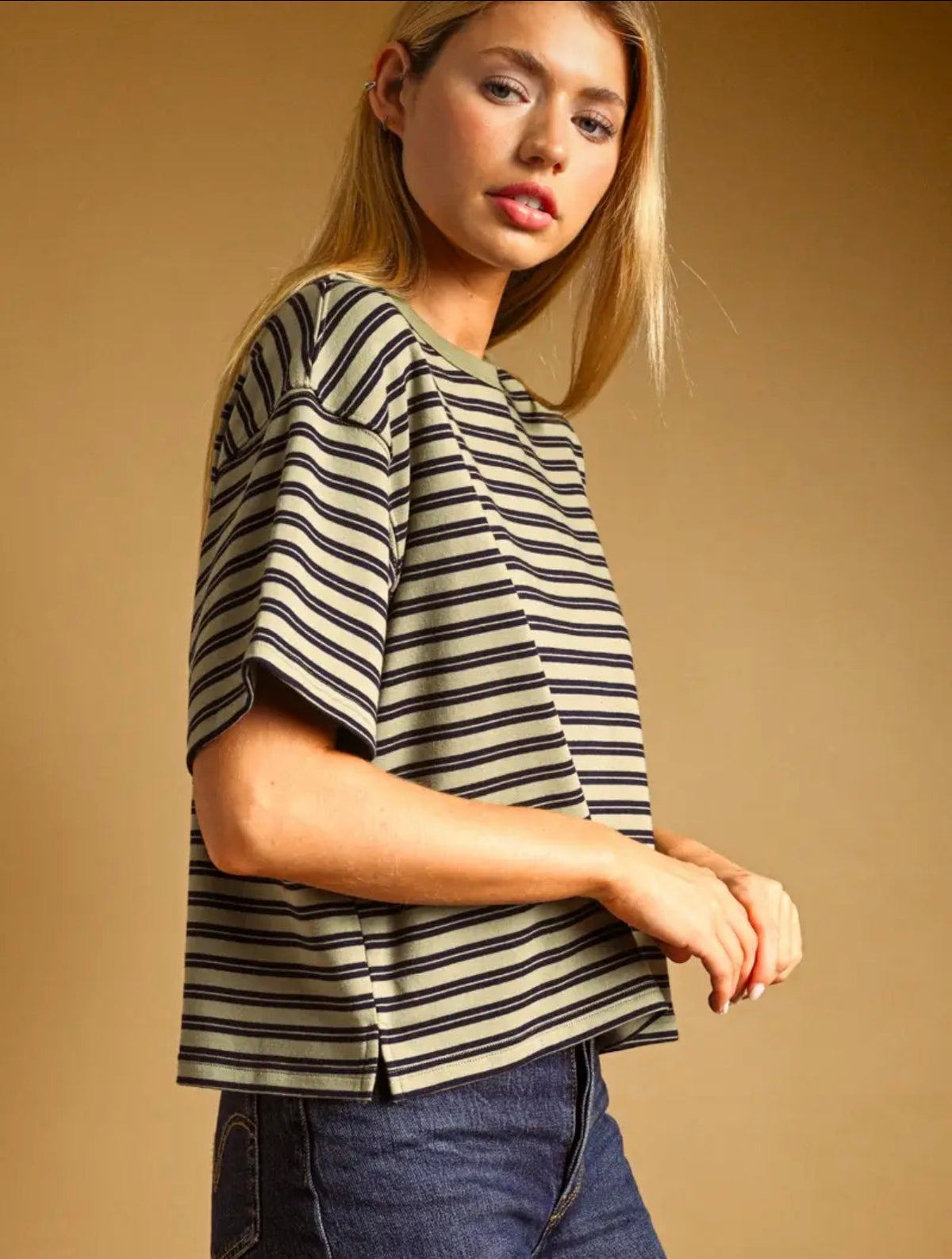 Everyday Olive Striped Tee