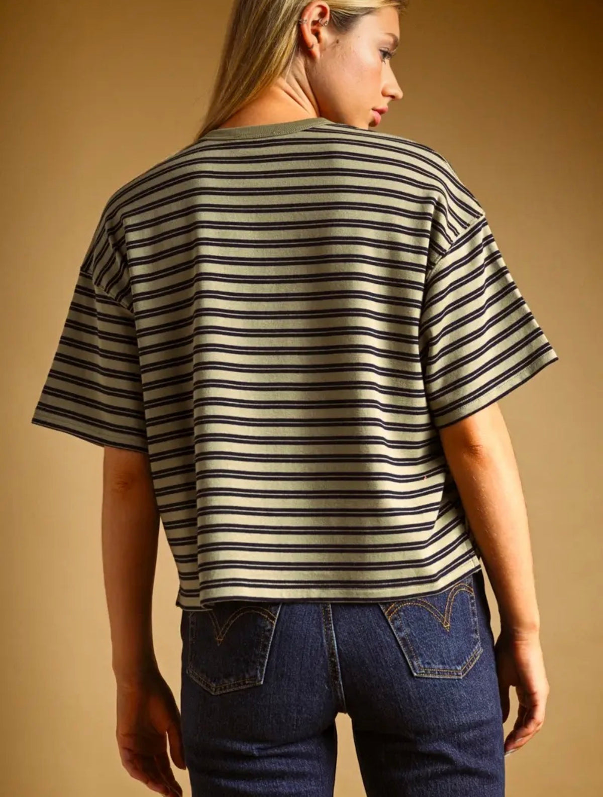 Everyday Olive Striped Tee