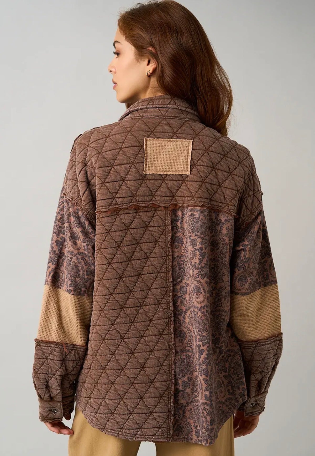 Paisley Patchwork Quilted Shacket