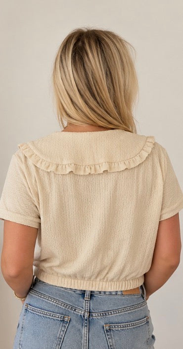 Girly Cropped Button Up