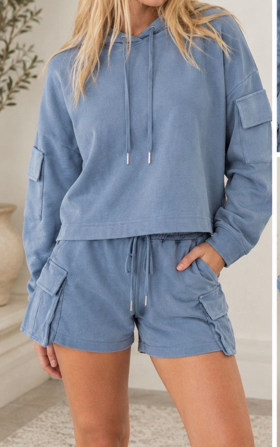 Dusty Blue Pocket Jacket