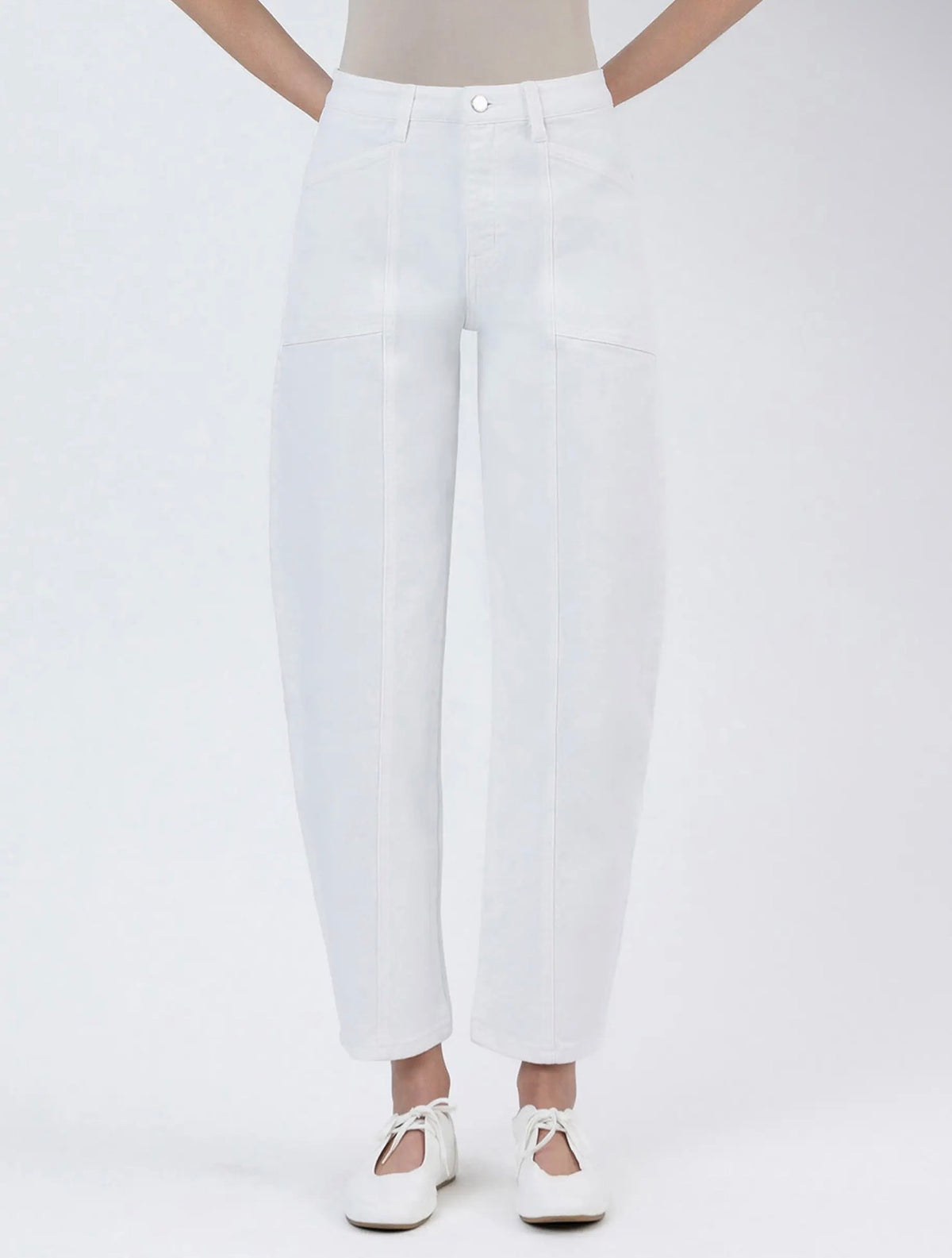 White Barrel Jean