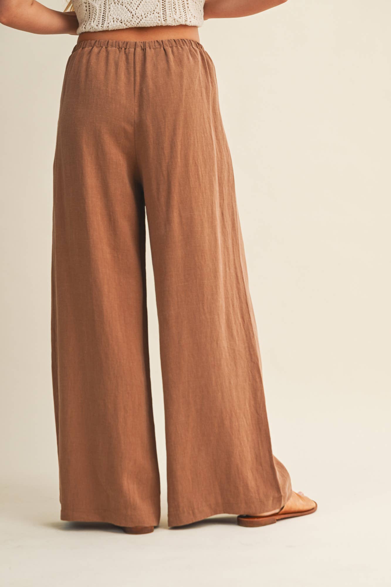Drawstring Wide Leg Trouser