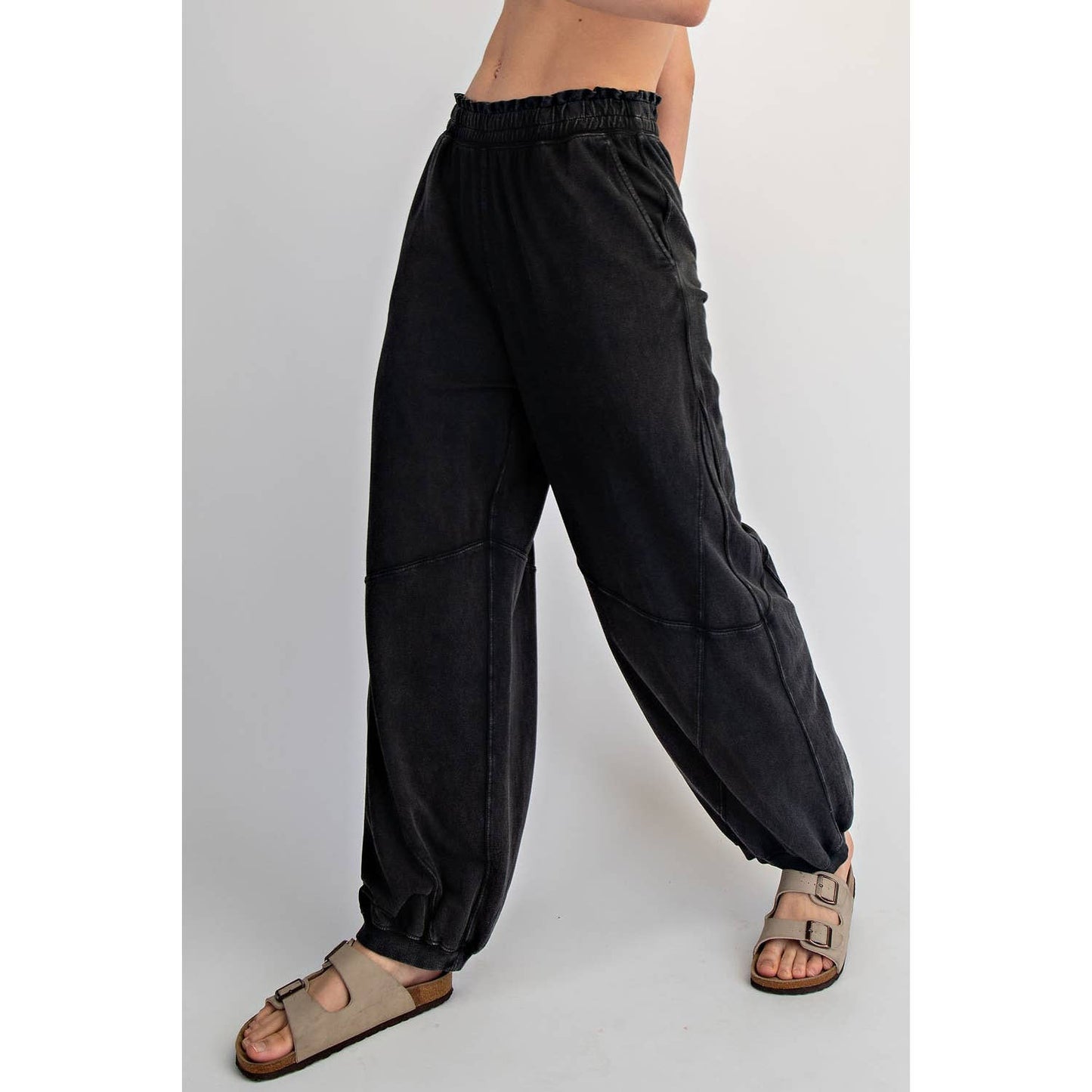 Mineral Washed Butter Joggers
