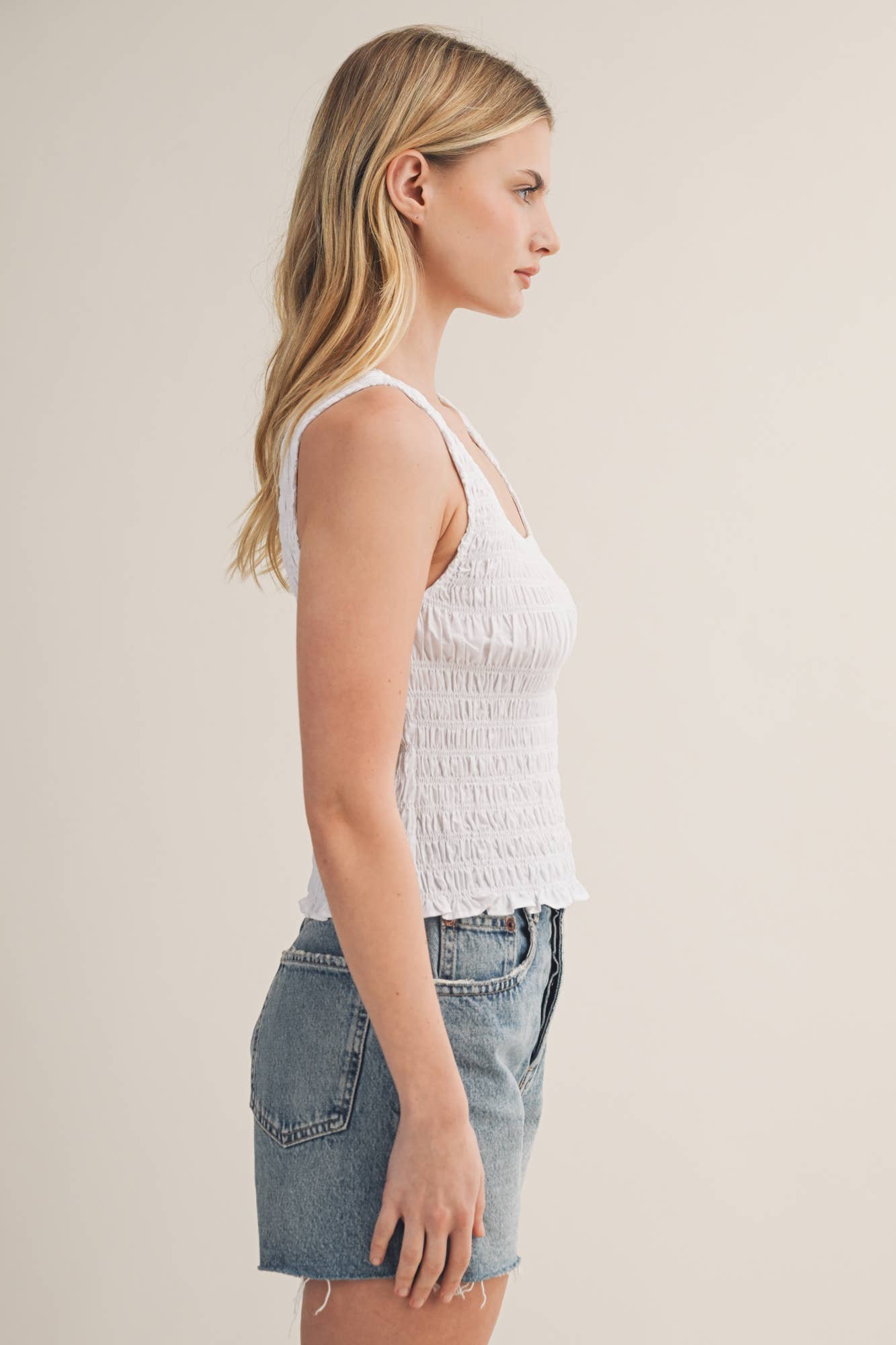 Embroidered Floral Tie-Front Peplum Top