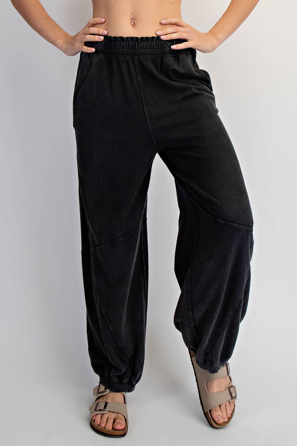 Mineral Washed Butter Joggers