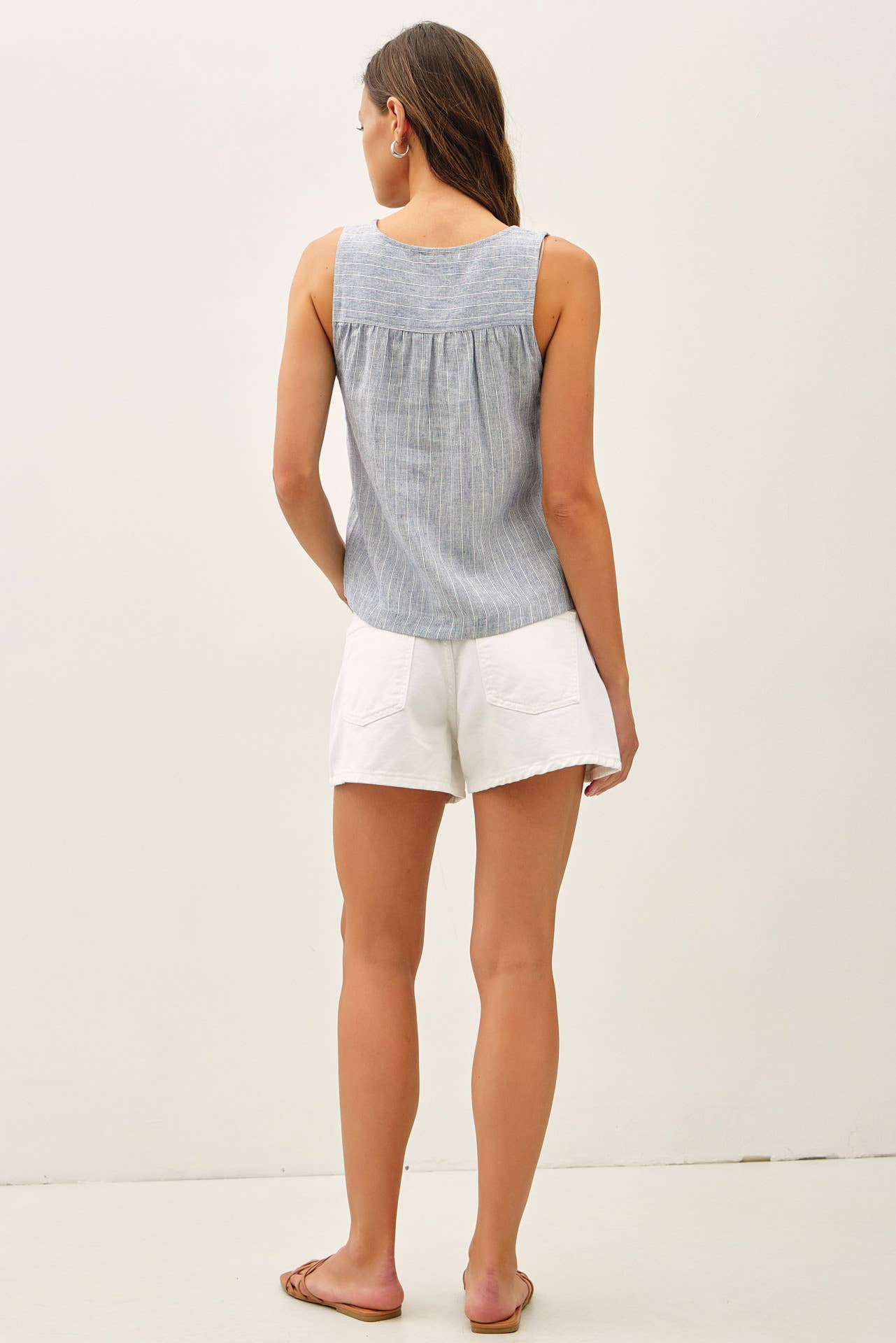 Linen Boxy Tank