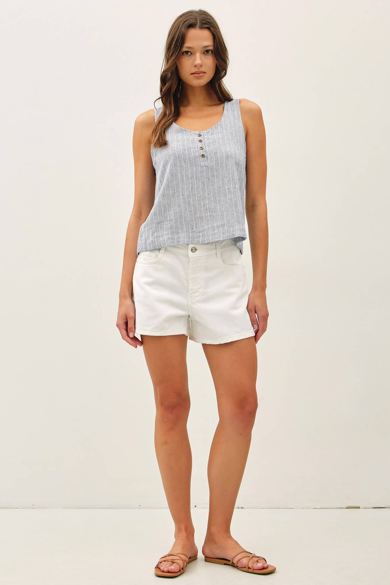 Linen Boxy Tank