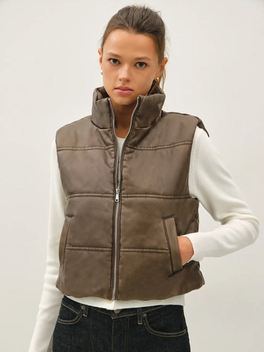Espresso  Puffer Vest