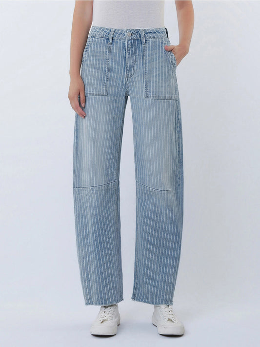 Patch Pocket Barrel Jean