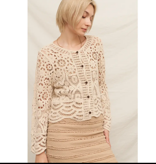 Sunday Lace Crochet Cardigan