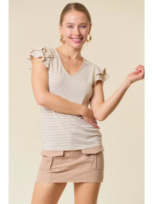 V-Neck Butterfly Top
